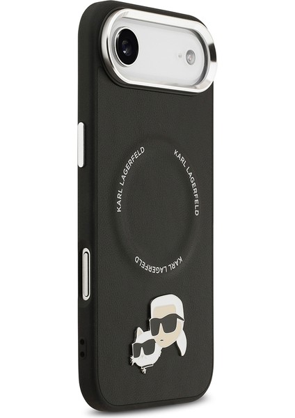 iPhone 17 Air Kılıf Karl Lagerfeld Lisanslı M-Safeli Metal Kamera ve Buton K&c Pu Deri Kapak Siyah fırsatları