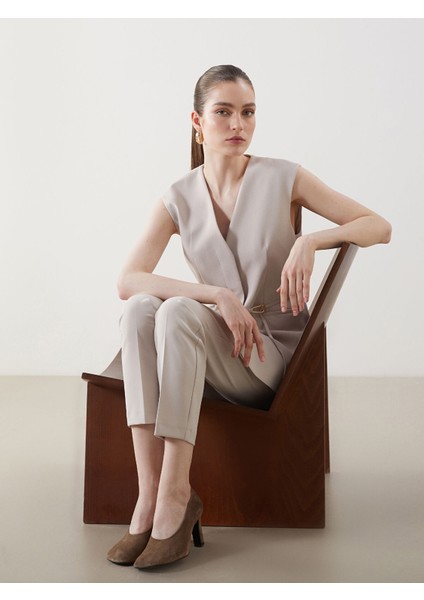 Yeni Sezon V Yaka Kadın Klasik Yelek