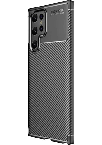 Samsung Galaxy S25 Ultra Kılıf Auto Focus Karbon Kapak - Siyah