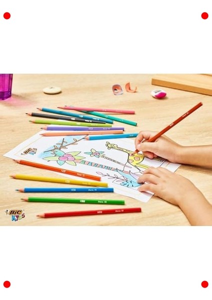 24 Renk Kıymık Oluşturmaz Kuru Boya Kalemi fırsatları