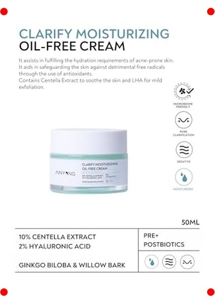 Sakinleştirici Nemlendirici Yağsız Krem (Yağlı Cilt) 50 ml modelleri