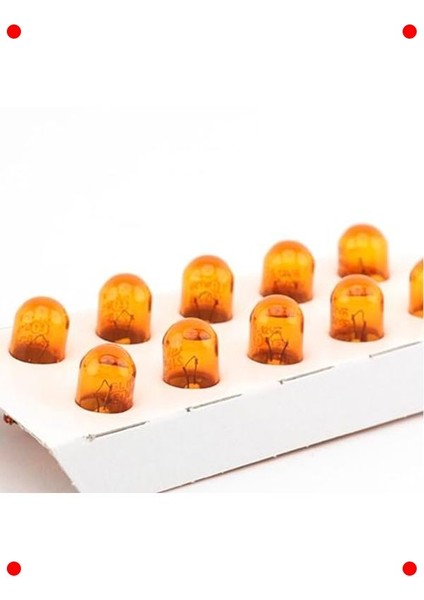 T10 Turuncu Dipsiz Sinyal Ampulü - 12V 5W - 10'lu Paket fırsatları