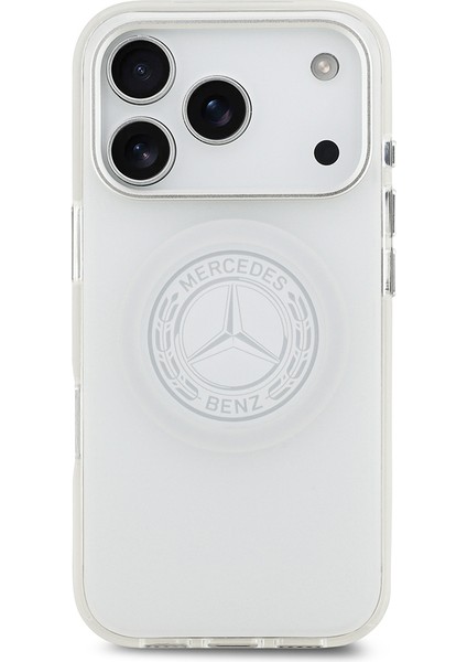 iPhone 17 Pro Uyumlu Kılıf Mercedes Benz Lisanslı M-Safeli Buzlu Pc Nostaljik Yıldız Kapak Beyaz modelleri