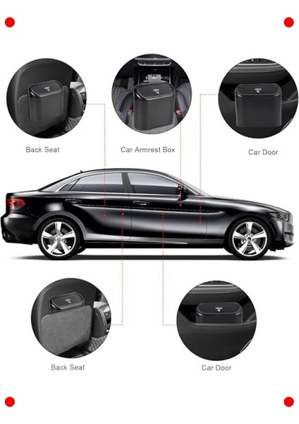 Portatif Çok Fonksiyonlu Araç ve Ev Çöp Kovası Organizer fırsatları