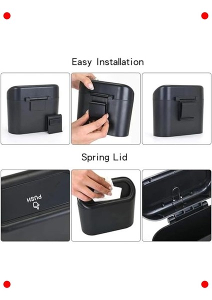 Portatif Çok Fonksiyonlu Araç ve Ev Çöp Kovası Organizer indirimleri