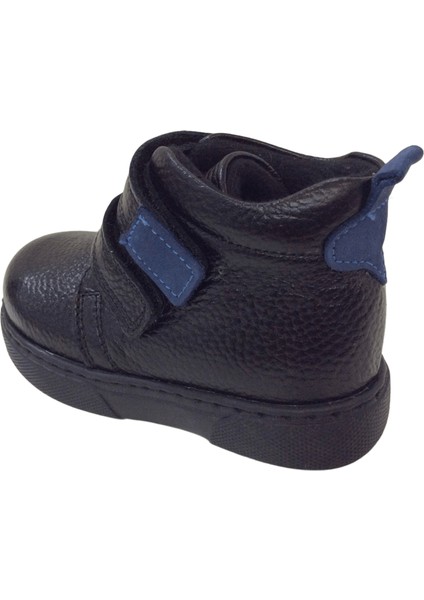 1001 Ridente Siyah Mavi Bebe Erkek Çocuk Bot % 100 Deri Cırtlı fırsatları