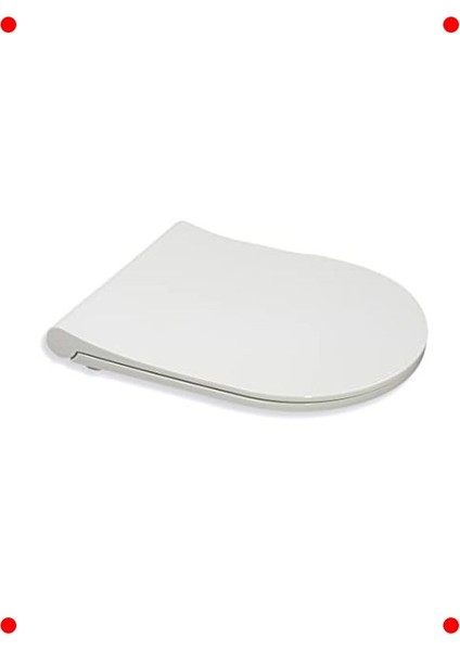 D Şekilli Antibakteriyel Yavaş Kapanan Klozet Kapağı