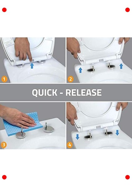 D Şekilli Antibakteriyel Yavaş Kapanan Klozet Kapağı fiyatları