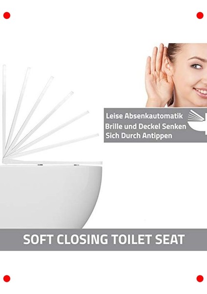 D Şekilli Antibakteriyel Yavaş Kapanan Klozet Kapağı modelleri