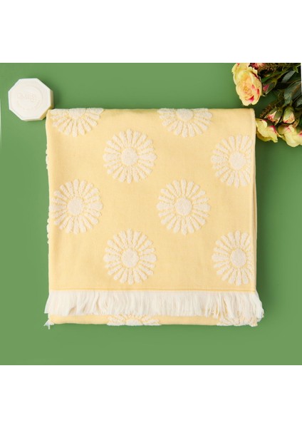 Soft Gael Plaj Havlusu - Hardal - 70X140 cm modelleri