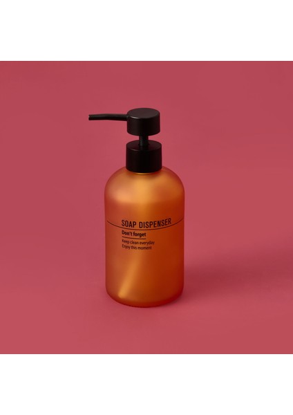 Cam Sıvı Sabunluk - Turuncu - 19 cm modelleri