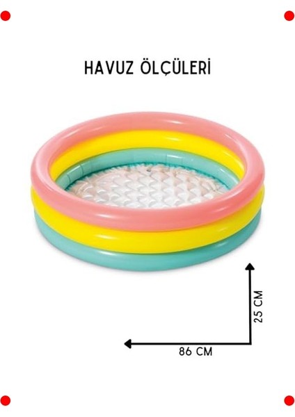 Şişme Bebek Çocuk Havuzu Seti (86X25 Cm) fiyatları
