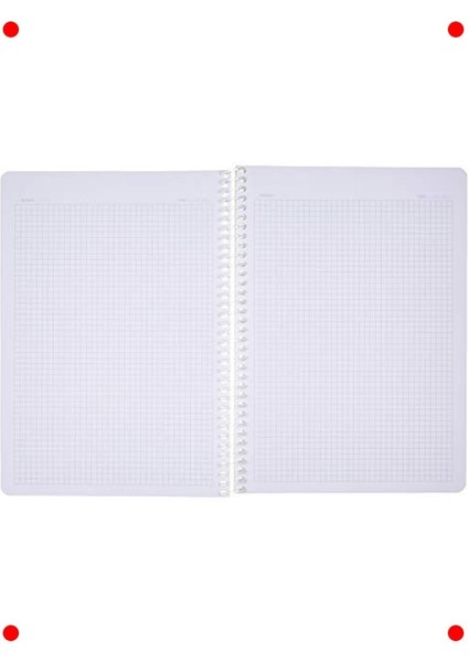 A4 Spiralli Karton Kapaklı Kareli Defter - 144 Yaprak Yeşil modelleri