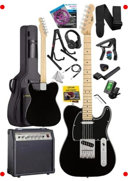 Tele Kasa Elektro Gitar Seti (30W Amfi, Siyah) fiyatları