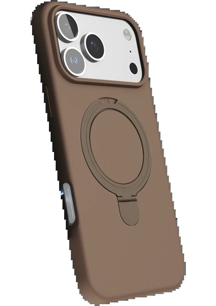 Apple iPhone 17 Pro Max Regal Magsafe Standlı Kapak - Çöl Titanyum fırsatları