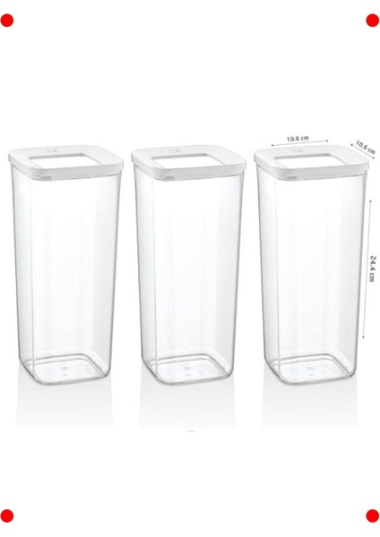 Kare Saklama Kabı Seti (3X1700 Ml) fiyatları