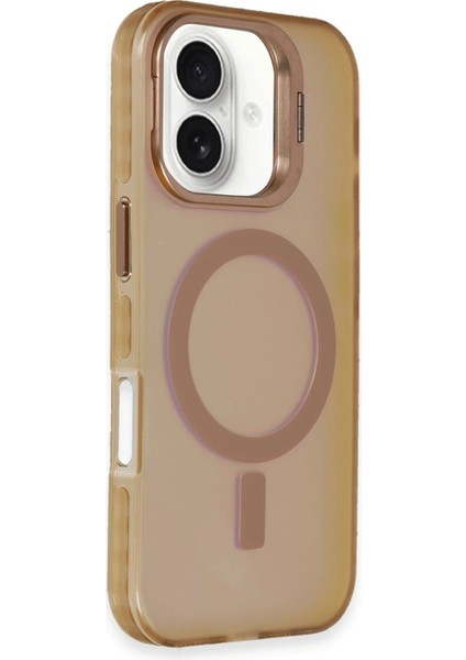 iPhone 16 Plus Kılıf Primera Magsafe Standlı Kapak - Gold fiyatları