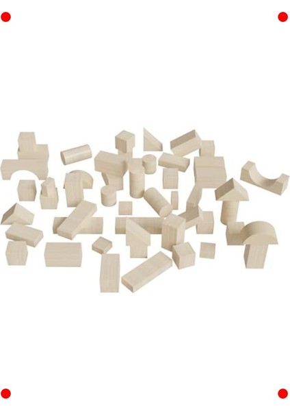 50 Parça Ahşap Yapım Blokları fiyatları