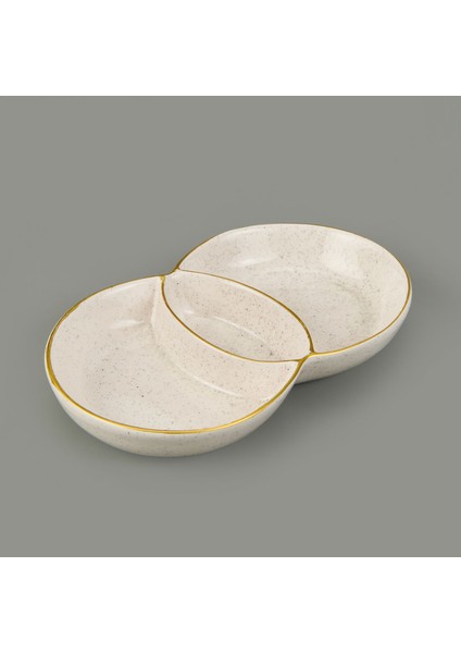 3 Bölmeli Sosluk Çerezlik - Krem - 13X21 cm modelleri