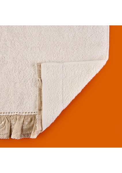 Soft French Cottage Twin Çiçek Desenli Yüz Havlusu - Ekru - 50X90 cm modelleri