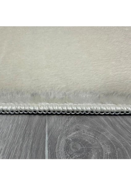 Krem Cloudy Oval Post Peluş Halı Kaymaz Taban Yumuşacık Yolluk Modern Halı modelleri
