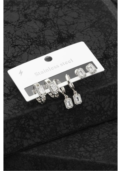 Çelik Altılı Küpe