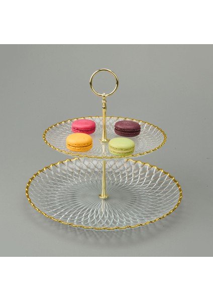 Kitchen Zelazo Iki Katlı Kurabiyelik - Şeffaf / Altın