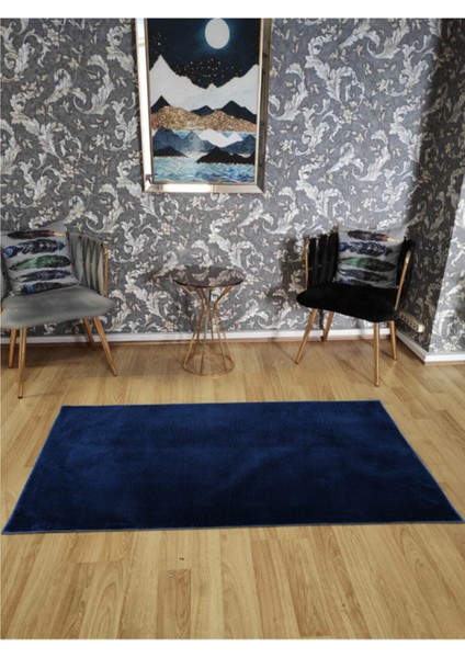 Mavi, Peluş, , Kaymaz Taban Post Halı