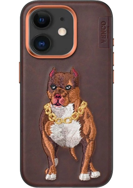 iPhone 11 Perma Desenli Kapak - Kahverengi