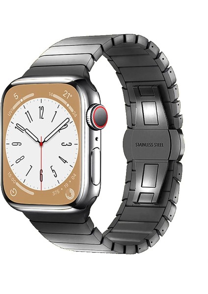 Apple Watch 38MM KR413 Fine Steel Kordon - Füme