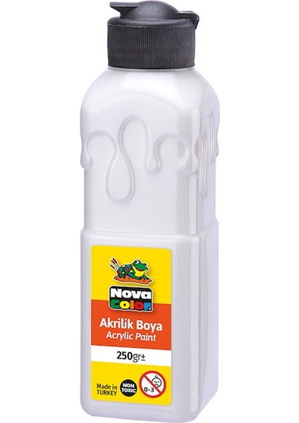 Nova Color Akrilik Boya 250 gr Beyaz NC-435