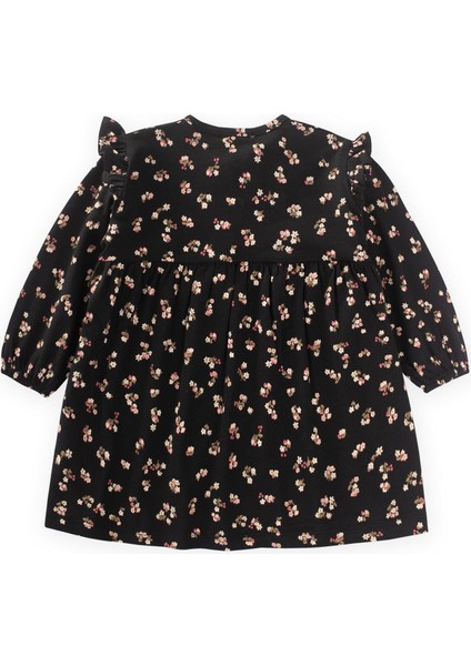 Desenli Mevsimlik Elbise 1-7 Yaş Siyah modelleri