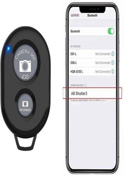 Bluetooth Uzaktan Fotoğraf ve Video Çekme Kumanda Pilli Tüm Telefonlara Uyumlu fırsatları