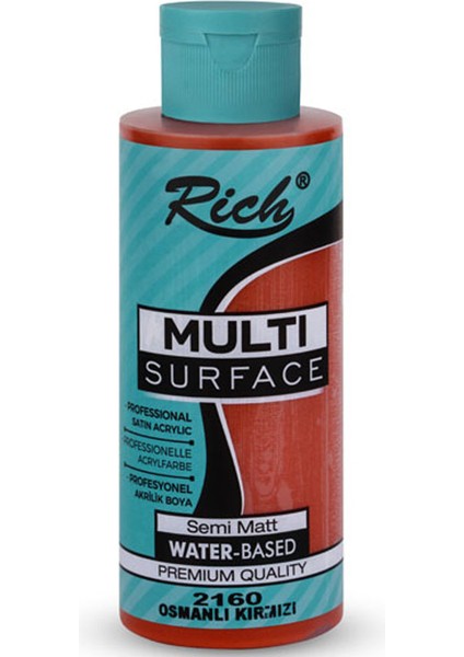 Rich Akrilik Boya Multi Surface 120 cc Osmanlı Kırmızı 2160
