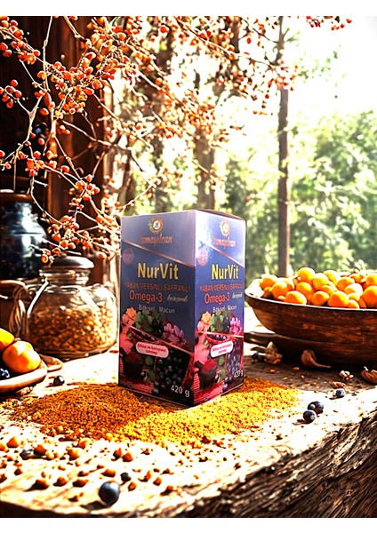 ISMAYILCAN - NurVit - Yaban Mersinli - Safranlı Omega-3 Takviyeli 14 Bitkili Doğal Karışımlı Macun