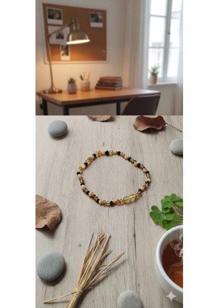 Kehribar Bebek Diş Kolyesi - Doğal Taş, Güvenli Tasarım, Diş Çıkarma Yardımcısı indirimleri