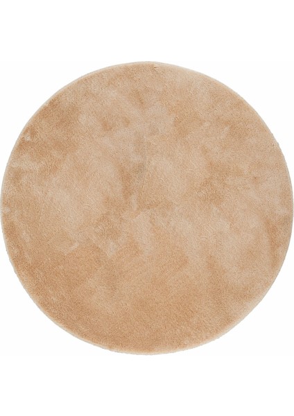 Cloudy Peluş Halı Yuvarlak Bej Yumuşacık Yıkanabilir Kaymaz Taban Yolluk Oturma Odası Mutfak fiyatları