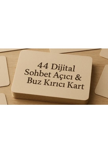 Rastgele 44 Adet Dijital Sohbet Açıcı ve Buz Kırıcı Soru Kartı modelleri