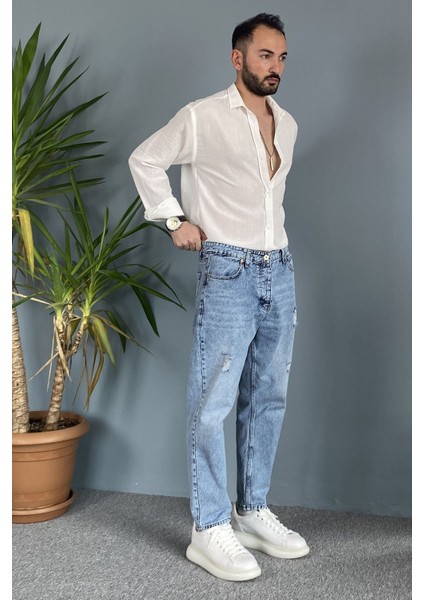 %100 Pamuk Oversize Uzun Kollu Keten Gömlek fırsatları