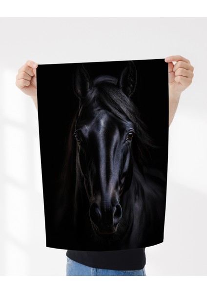 Çerçevesiz Poster,4'lü Hayvan Posterleri Aslan,panter,fil,at Dijital Baskı Karanlık Temalı Hayvanposteri fırsatları