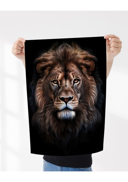 Çerçevesiz Poster,4'lü Hayvan Posterleri Aslan,panter,fil,at Dijital Baskı Karanlık Temalı Hayvanposteri indirimleri