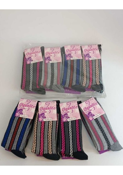 Desenli Kadın Soket Çorap
