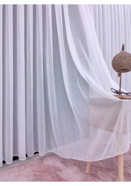 Lux Visco Koleksiyon Modern Bambu Sedefli Salon, Oturma Odası, Mutfak Yüksek Kaliteli Tül Perde 1x3 Sık Pile modelleri