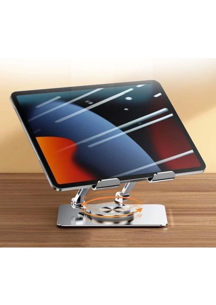 360 Derece Dönebilen Yükseltilmiş Masaüstü Ayarlanabilir Metal Tablet Standı ( Lisinya ) fırsatları