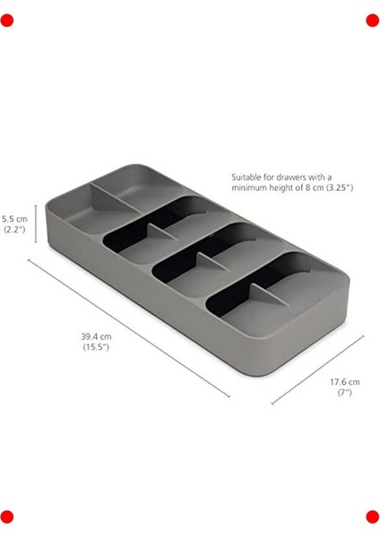 Kompakt Gri Çatal Bıçak Çekmece Düzenleyici fırsatları