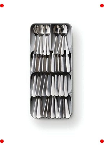 Kompakt Gri Çatal Bıçak Çekmece Düzenleyici indirimleri