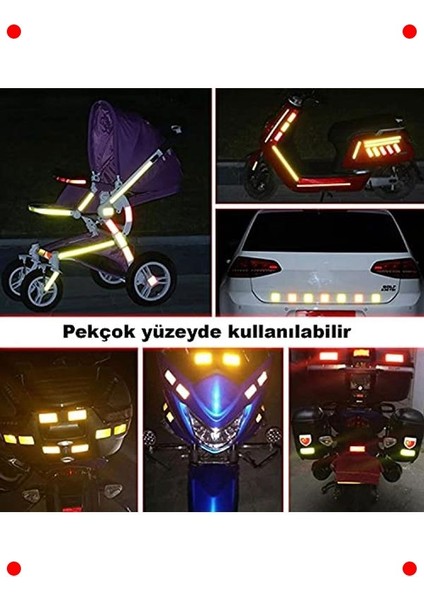 Kırmızı Reflektif Güvenlik Ikaz Şerit Bandı (1 Metre) fırsatları