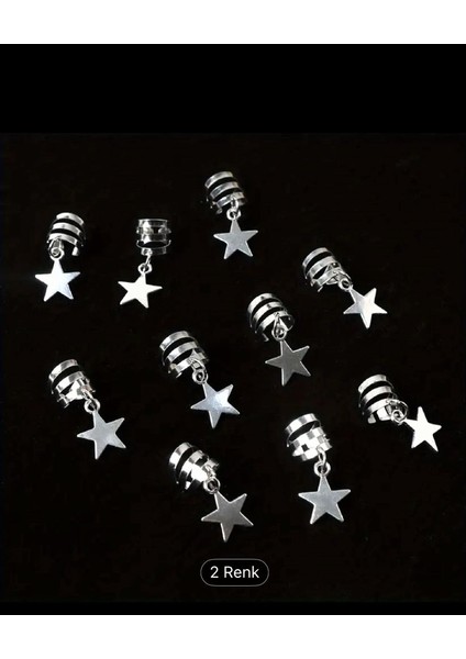 Yıldız Gümüş Saç Aksesuarı 10 Adet fiyatları