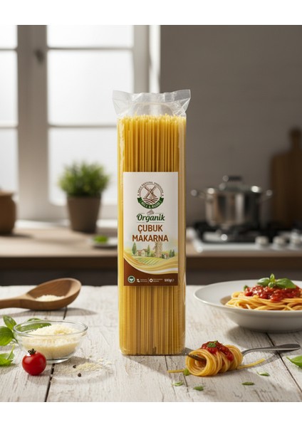 Organik Çubuk Makarna (Spagetti) 500 G