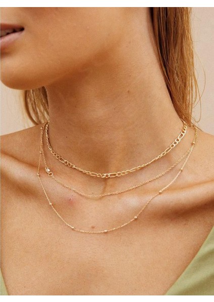 3 Sıralı Zincir Kolye Seti fiyatları